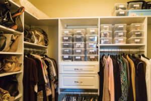 Using an NAPO organizer to organize your closets and drawers, puts everything in the right place